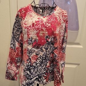 Elegant Long Sleeve Floral Top
